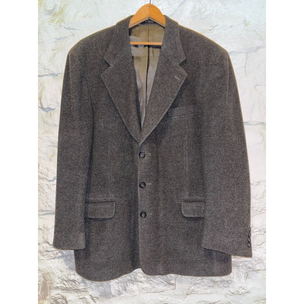 Gianfranco Ruffini Italy Collection Cashmere Blend Gray Blazer 46R Small Flaw